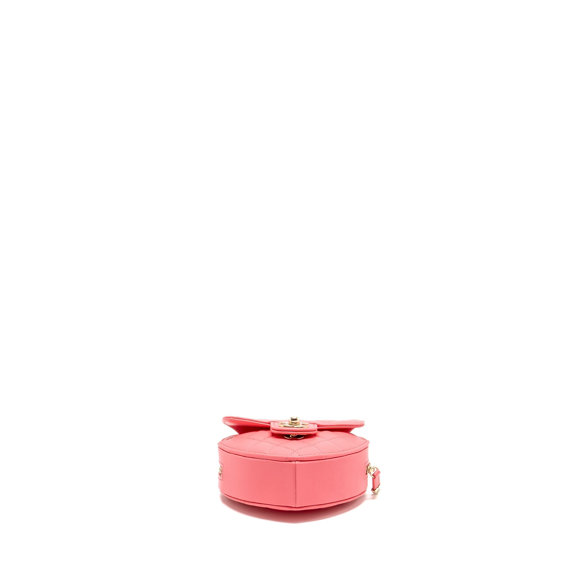 CHANEL SMALL HEART BAG LAMBSKIN PINK LGHW