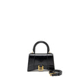 BALENCIAGA HOURGLASS BAG XS CALFSKIN BLACK GHW