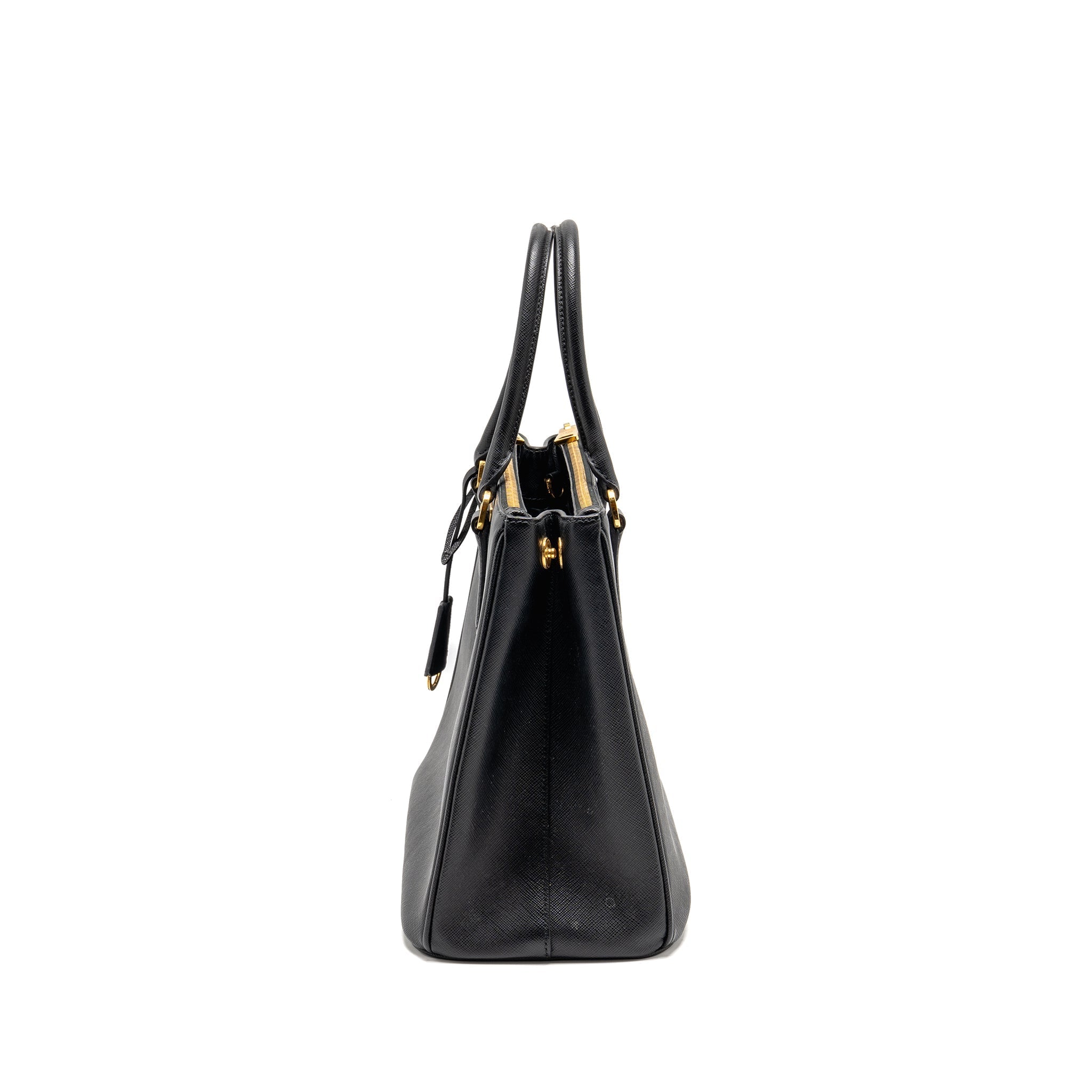 PRADA LARGE SAFFIANO TOTE BAG GALLERIA SAFFIANO LEATHER BLACK GHW