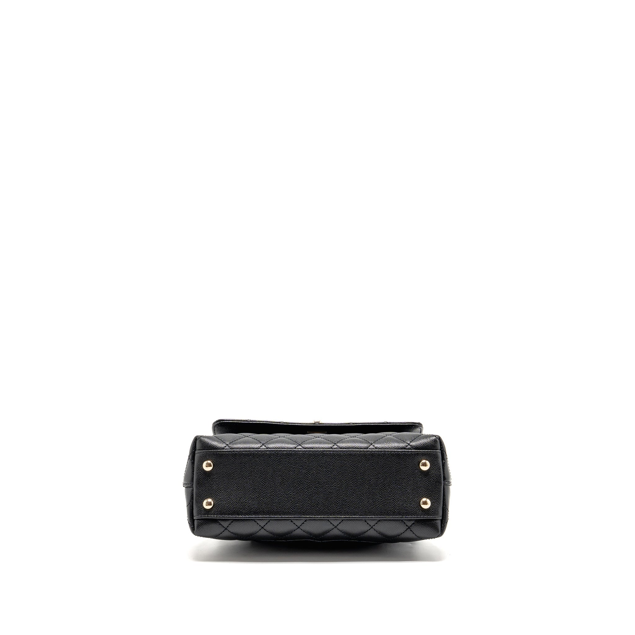 CHANEL SMALL COCO HANDLE CAVIAR BLACK LGHW (MICROCHIP)