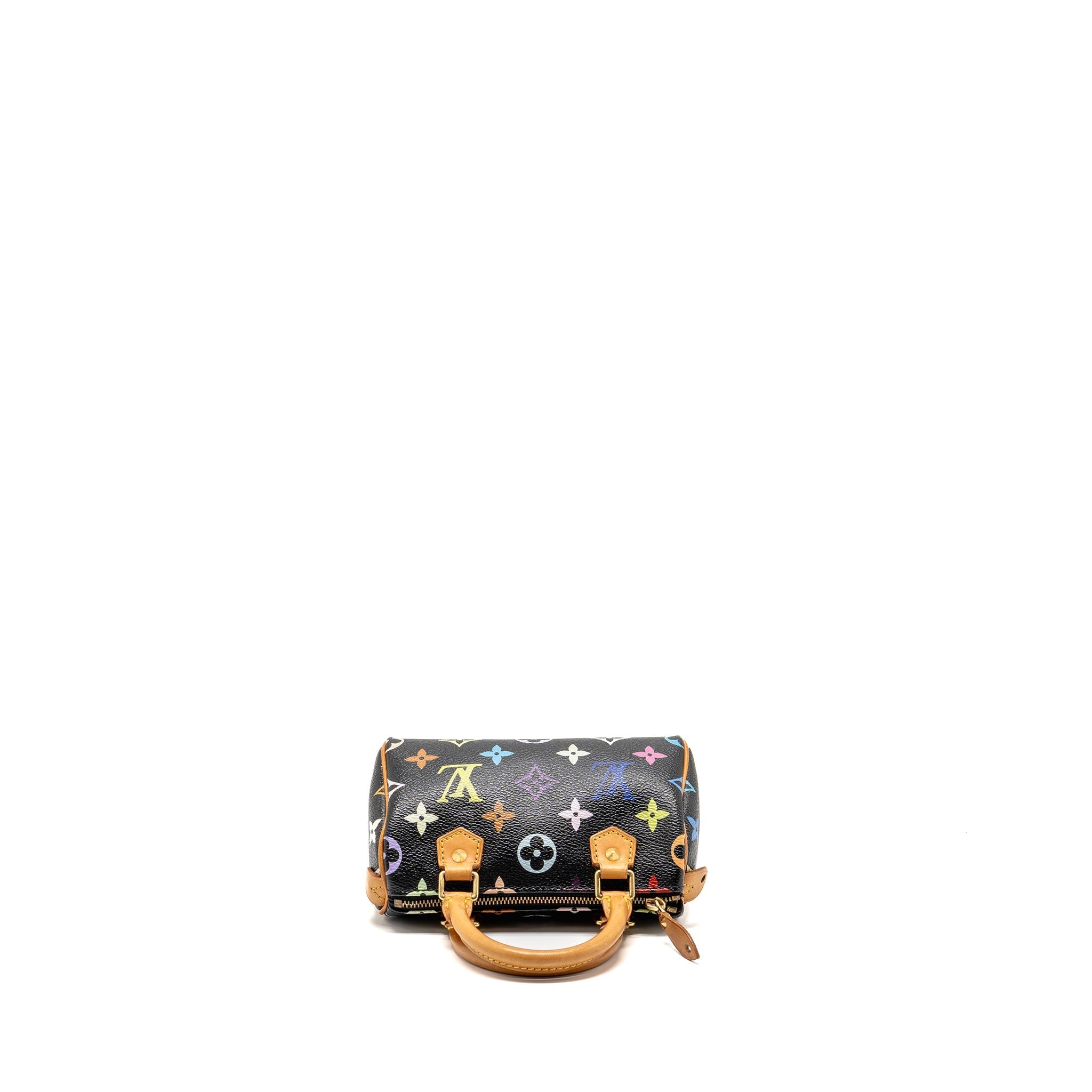 LOUIS VUITTON NANO SPEEDY BLACK MONOGRAM MULTICOLOUR GHW