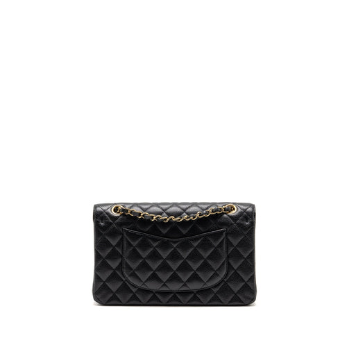 CHANEL MEDIUM CLASSIC DOUBLE FLAP BAG CAVIAR BLACK GHW