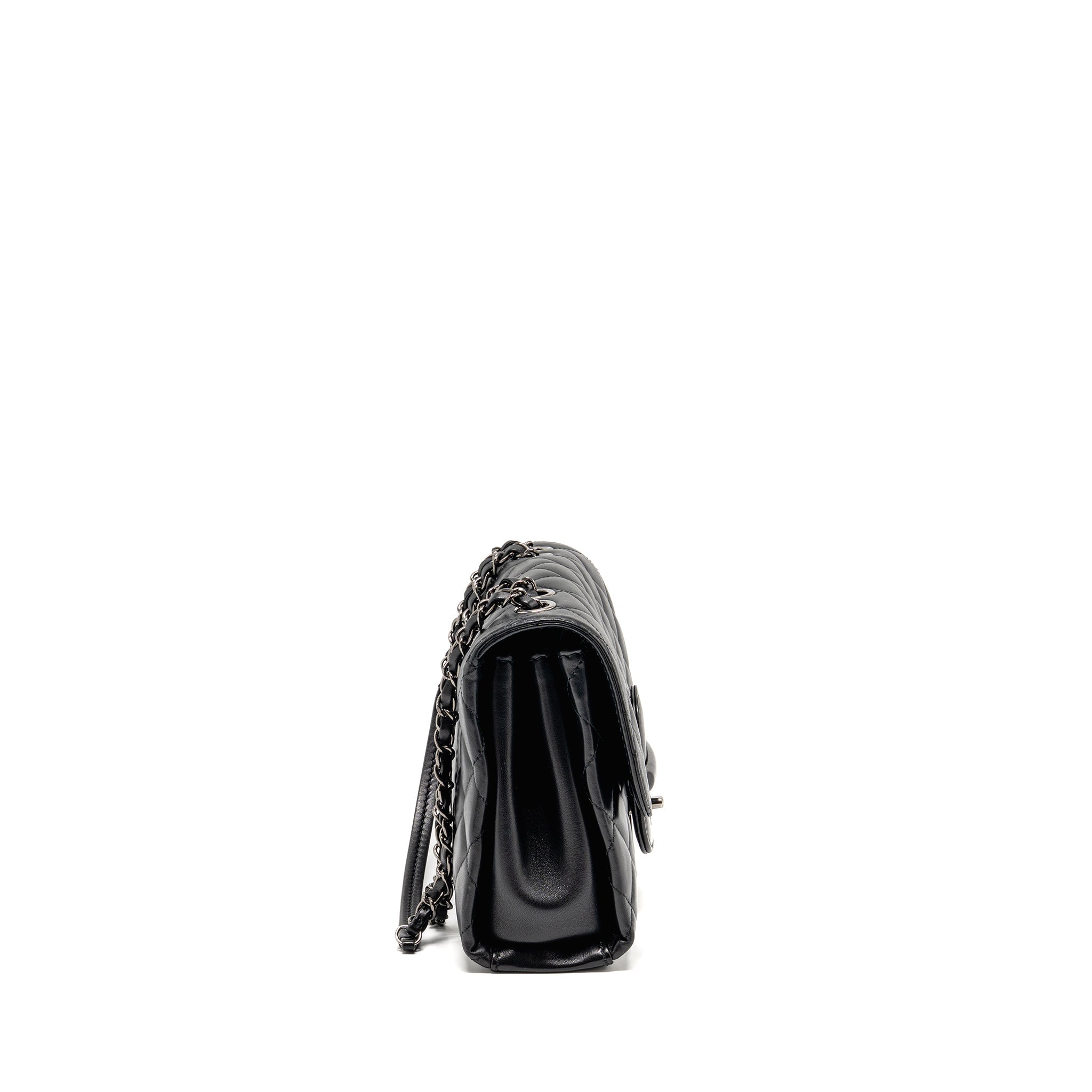 CHANEL COCO LOOP SINGLE FLAP BAG LAMBSKIN BLACK SHW