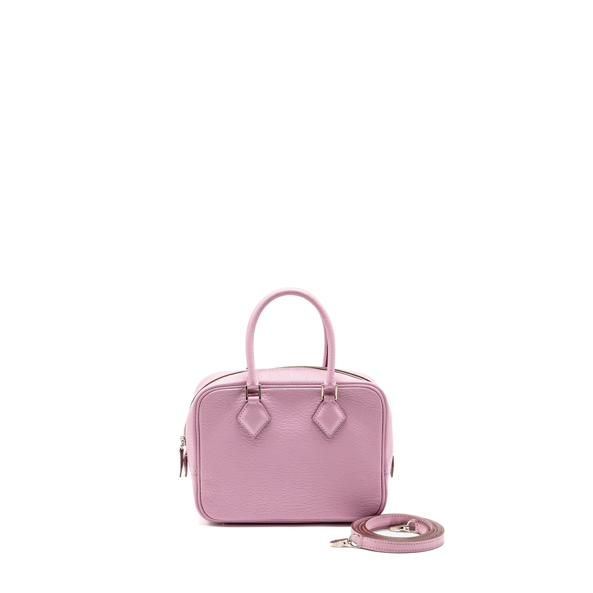HERMES MINI PLUME II CHÈVRE MYSORE X9 MAUVE SYLVESTRE SHW