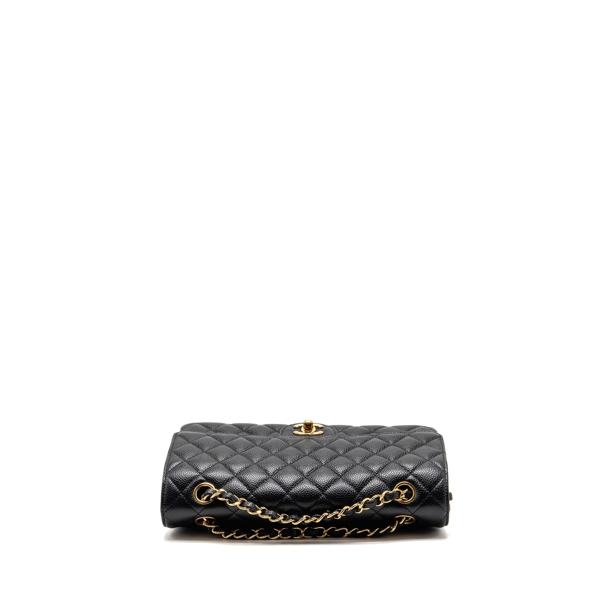 CHANEL MEDIUM CLASSIC DOUBLE FLAP BAG CAVIAR BLACK GHW