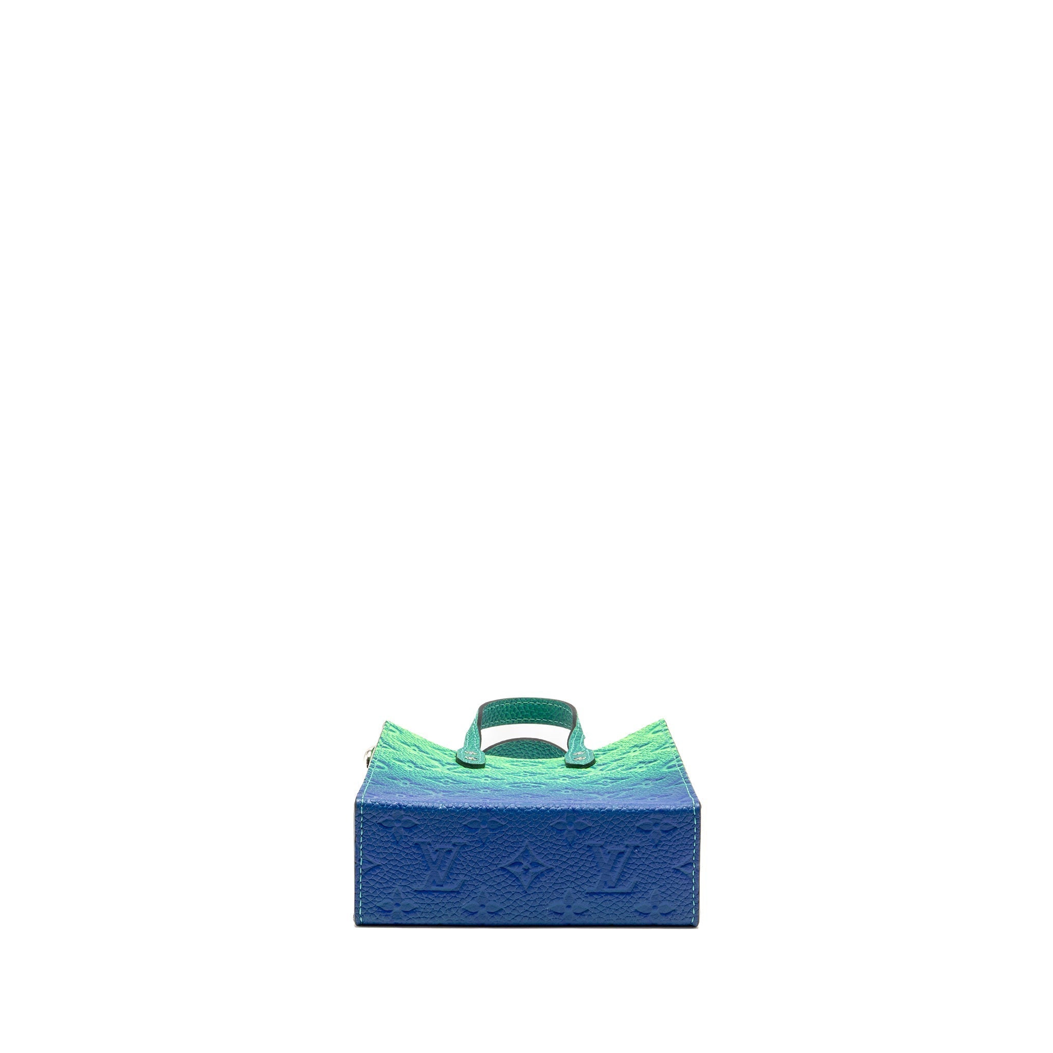 LOUIS VUITTON PETIT SAC PLAT XS VIRGIL ABLOH TAURILLON ILLUSION BLUE/GREEN SHW