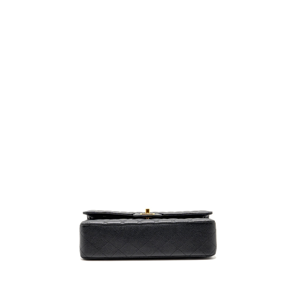 CHANEL MEDIUM CLASSIC DOUBLE FLAP BAG CAVIAR BLACK GHW