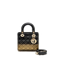 DIOR SMALL LADY DIOR LAMBSKIN BLACK / GOLD LGHW