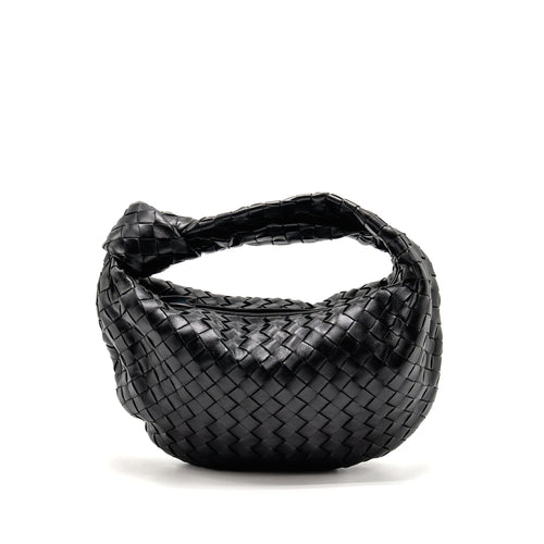 BOTTEGA VENETA SMALL JODIE INTRECCIATO LEATHER BLACK SHW