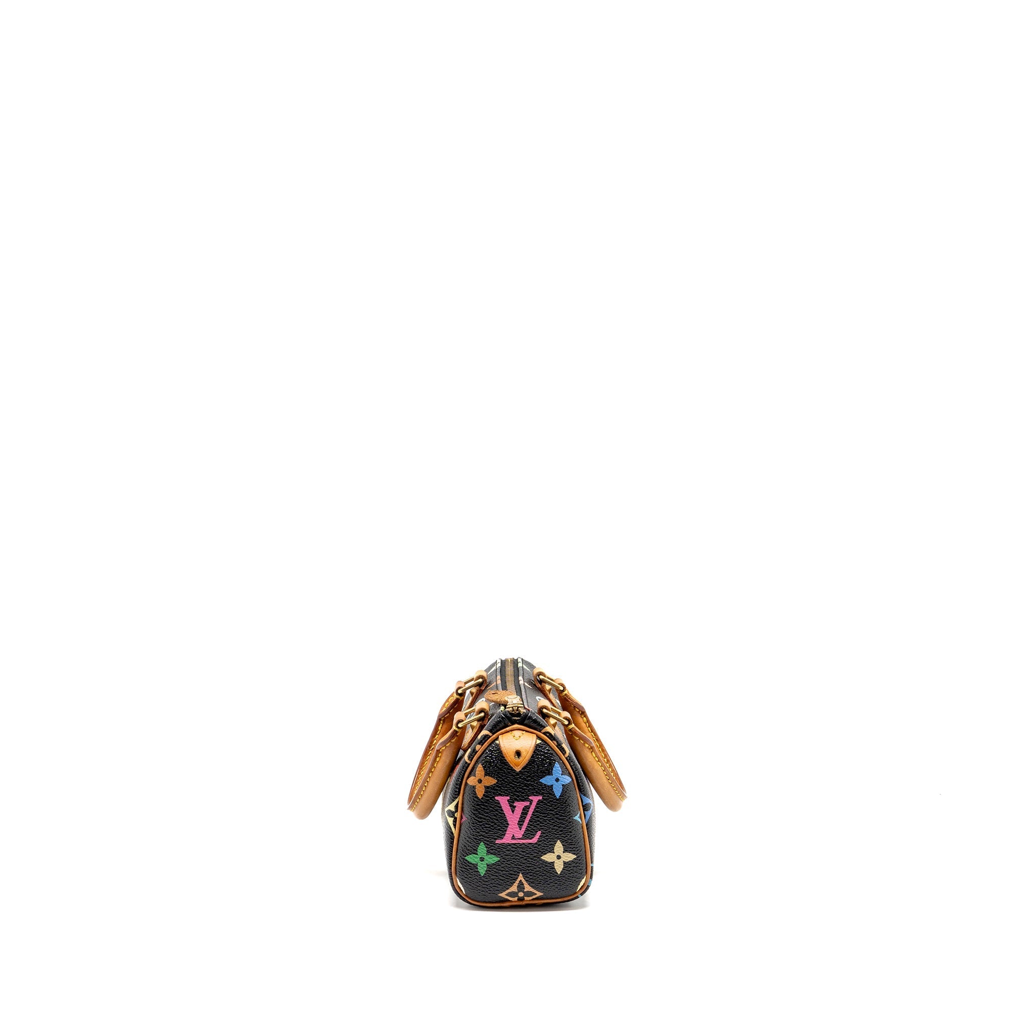 LOUIS VUITTON NANO SPEEDY BLACK MONOGRAM MULTICOLOUR GHW