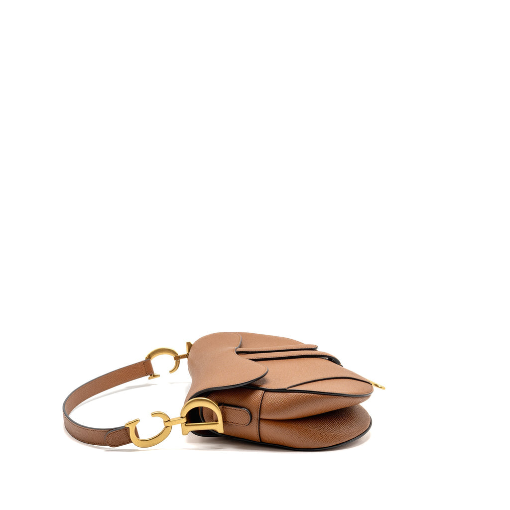 DIOR MEDIUM SADDLE BAG CALFSKIN CARAMEL GHW