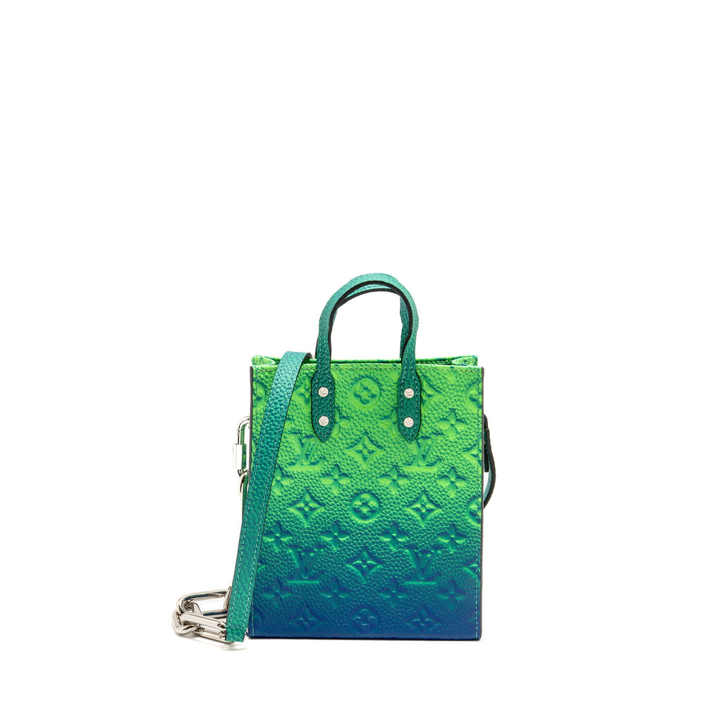 LOUIS VUITTON PETIT SAC PLAT XS VIRGIL ABLOH TAURILLON ILLUSION BLUE/GREEN SHW