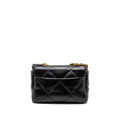 CHANEL SMALL 19 BAG GOATSKIN BLACK MULTICOLOR HARDWARE