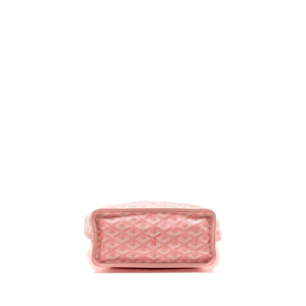 GOYARD MINI ANJOU TOTE GOYARDINE CANVAS / CALFSKIN PINK