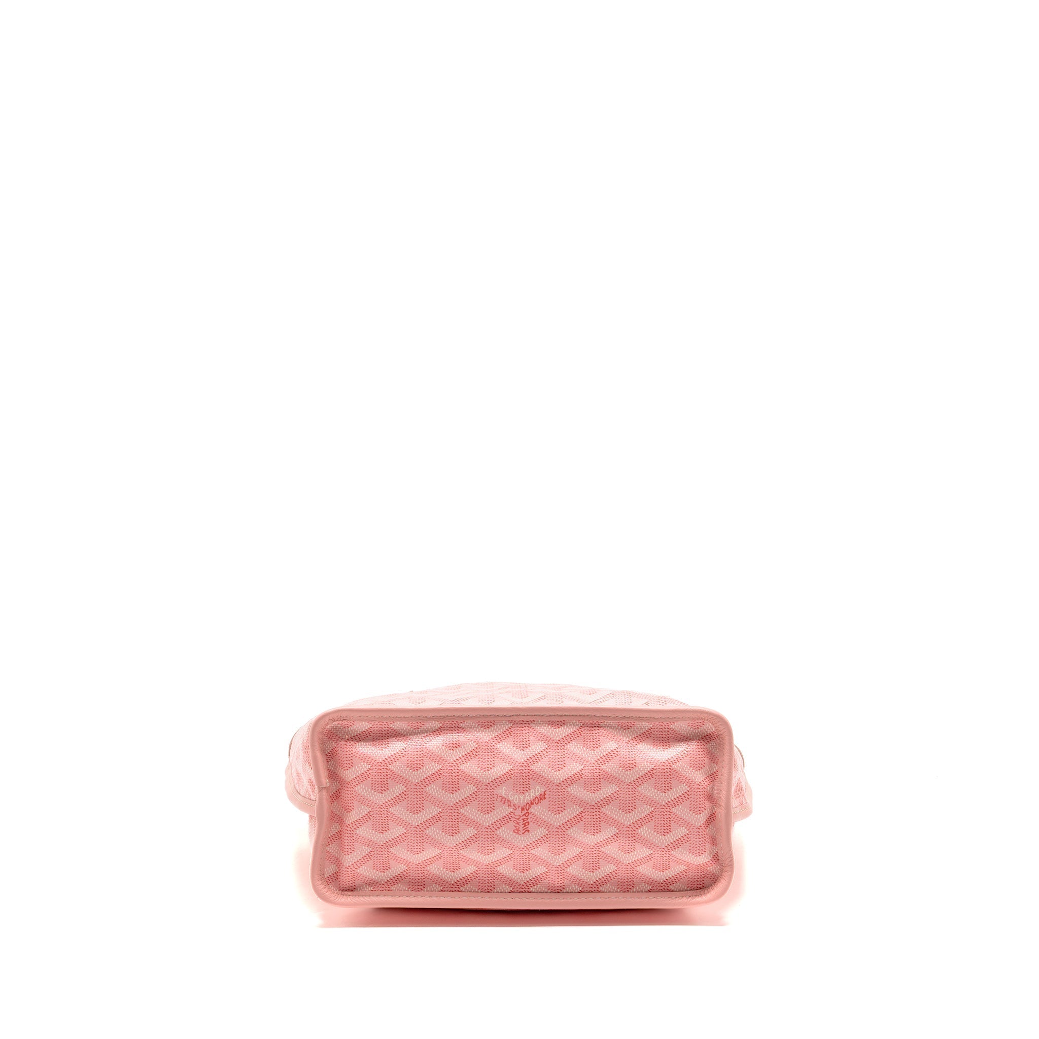 GOYARD MINI ANJOU TOTE GOYARDINE CANVAS / CALFSKIN PINK