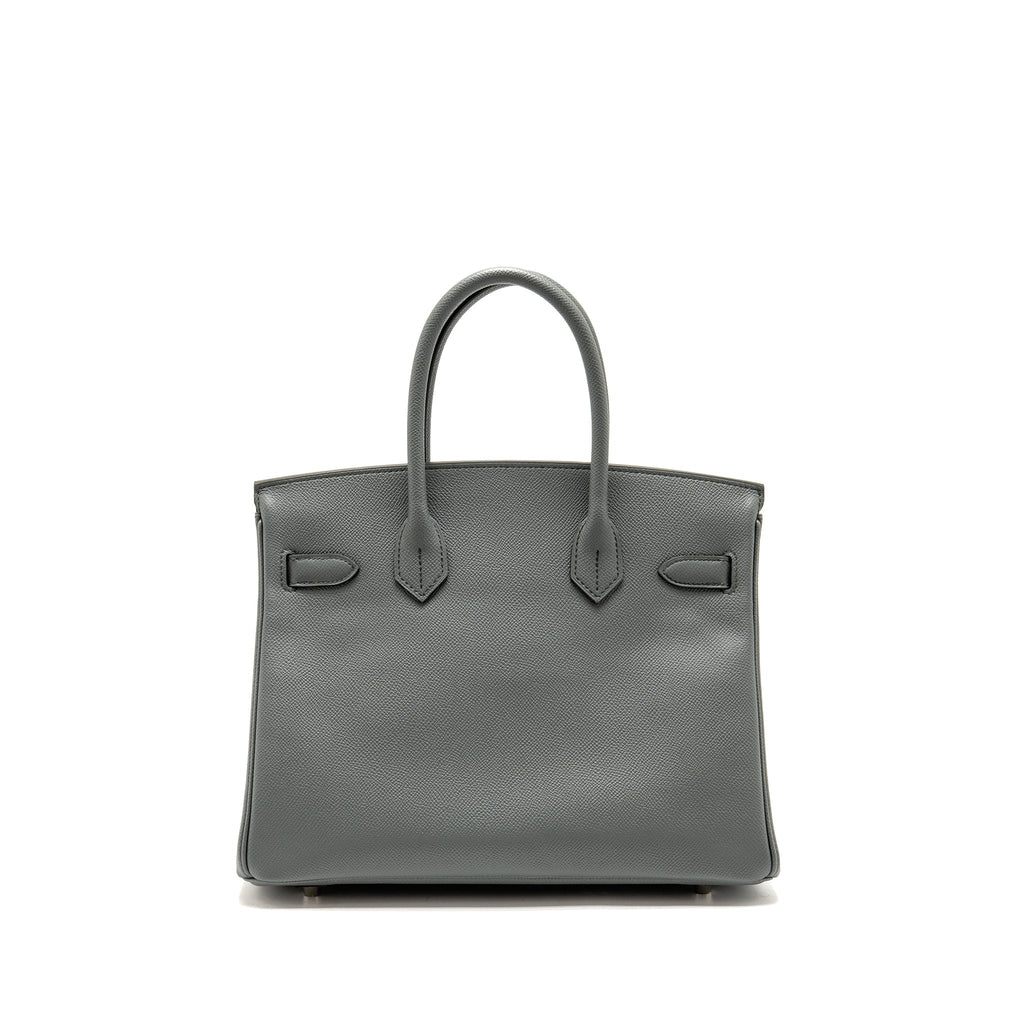 HERMES BIRKIN 30 EPSOM VERT AMANDE SHW