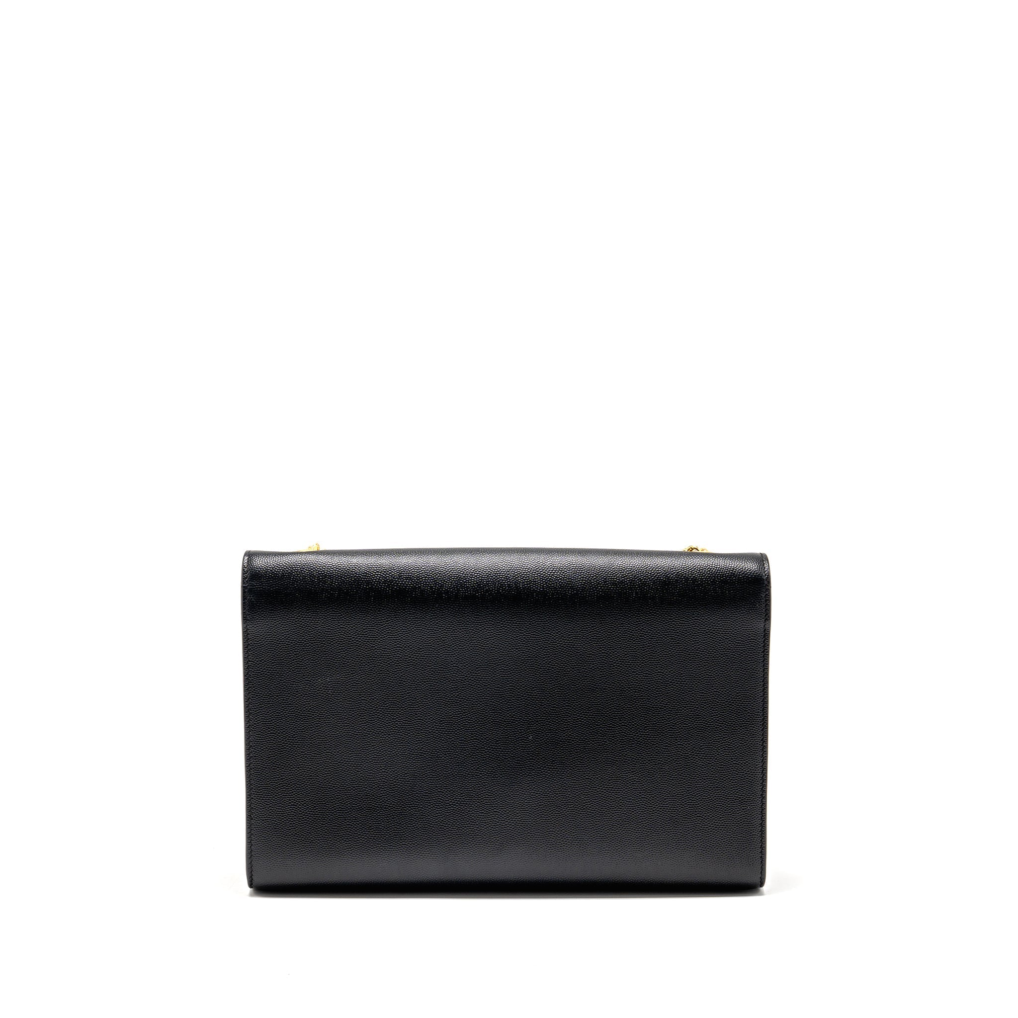 SAINT LAURENT/YSL LARGE KATE CHAIN BAG GRAINED CALFSKIN BLACK GHW