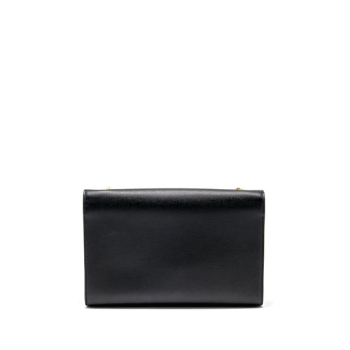 SAINT LAURENT/YSL LARGE KATE CHAIN BAG GRAINED CALFSKIN BLACK GHW