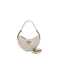 PRADA ARQUÉ SMALL SHOULDER BAG CALFSKIN WHITE GHW