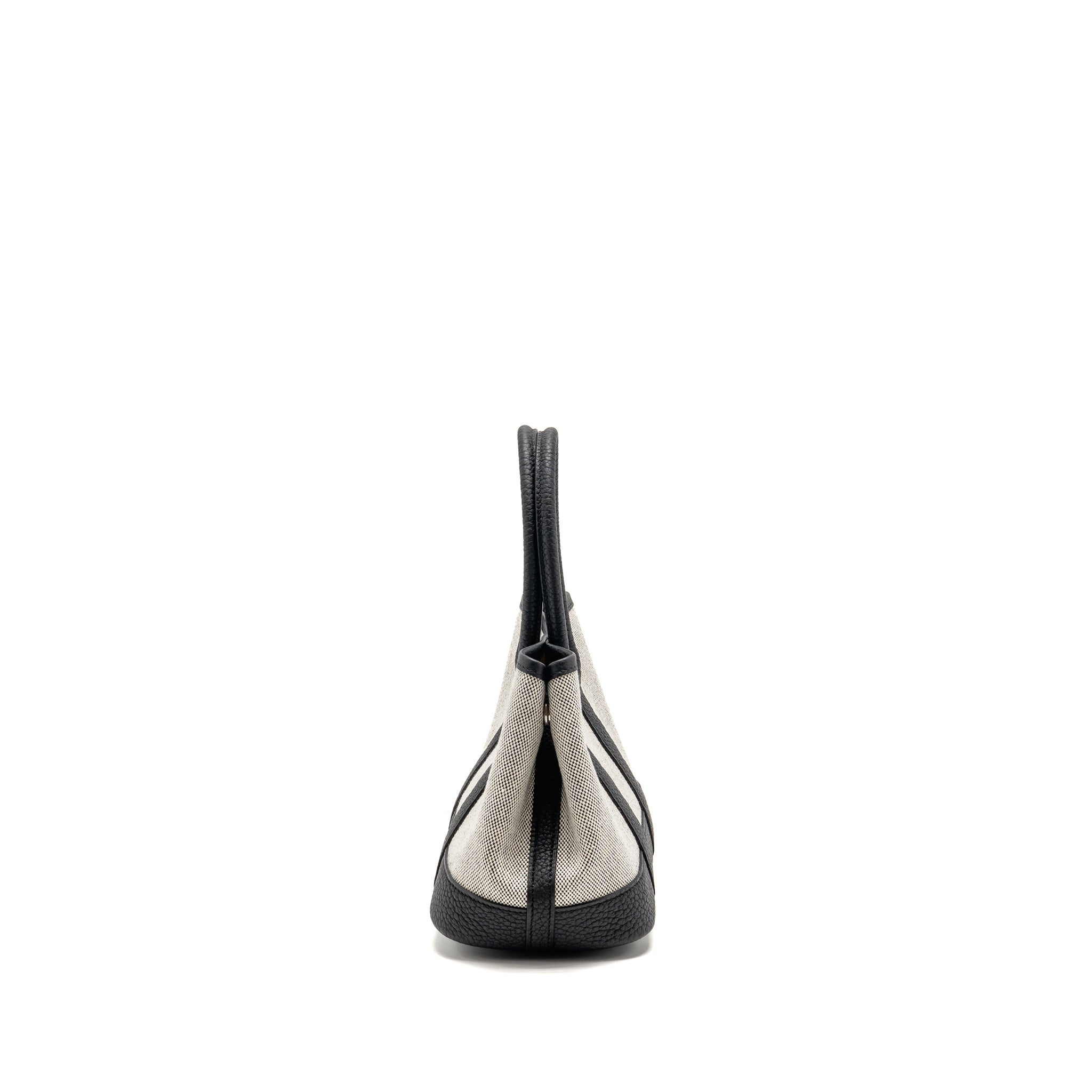 HERMES NEO GARDEN PARTY 23 CANVAS/NEGONDA ECRU/BLACK SHW