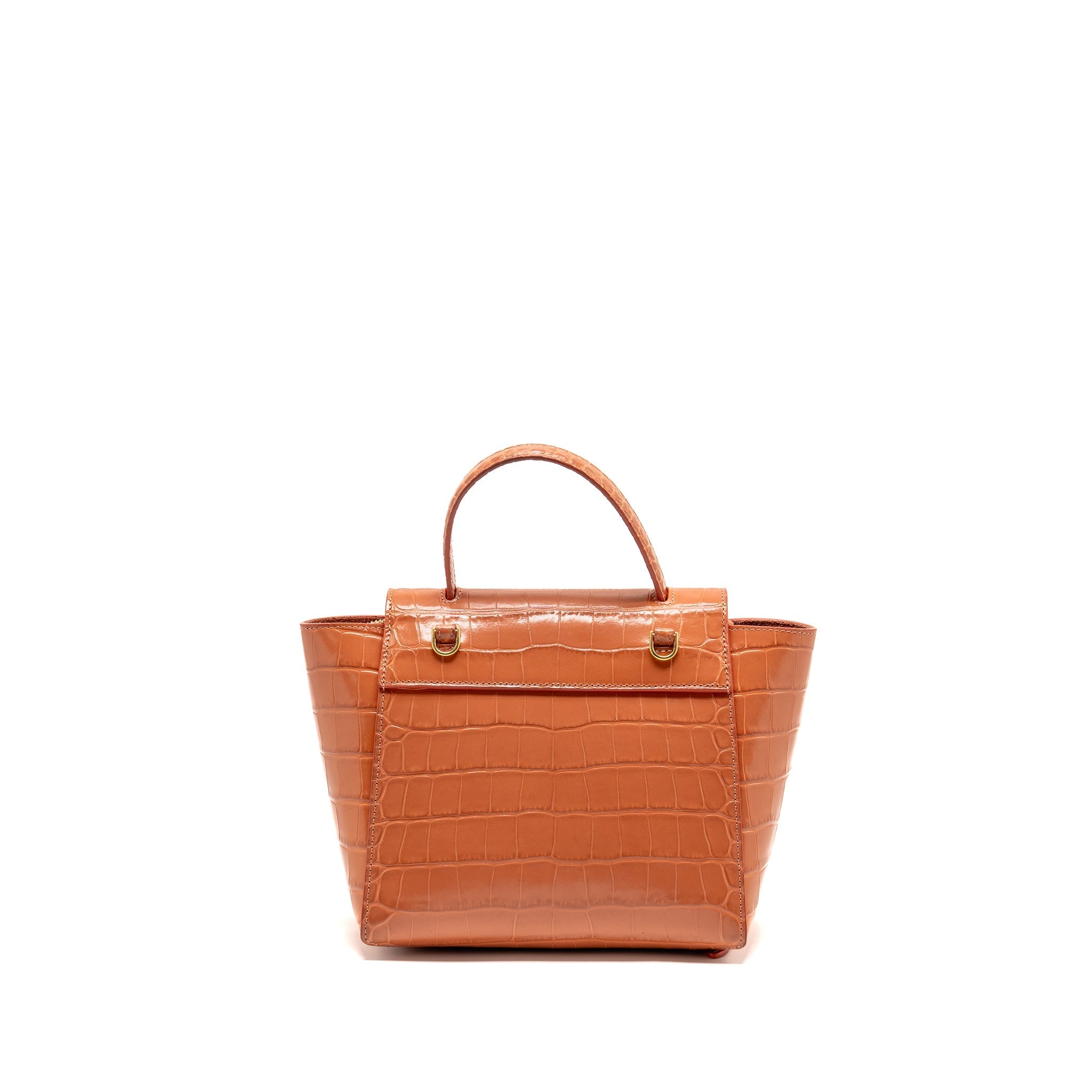 CELINE NANO BELT BAG CROC-EMBOSSED CALFSKIN LYCHEE PINK GHW