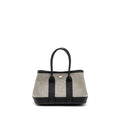 HERMES NEO GARDEN PARTY 23 CANVAS/NEGONDA ECRU/BLACK SHW
