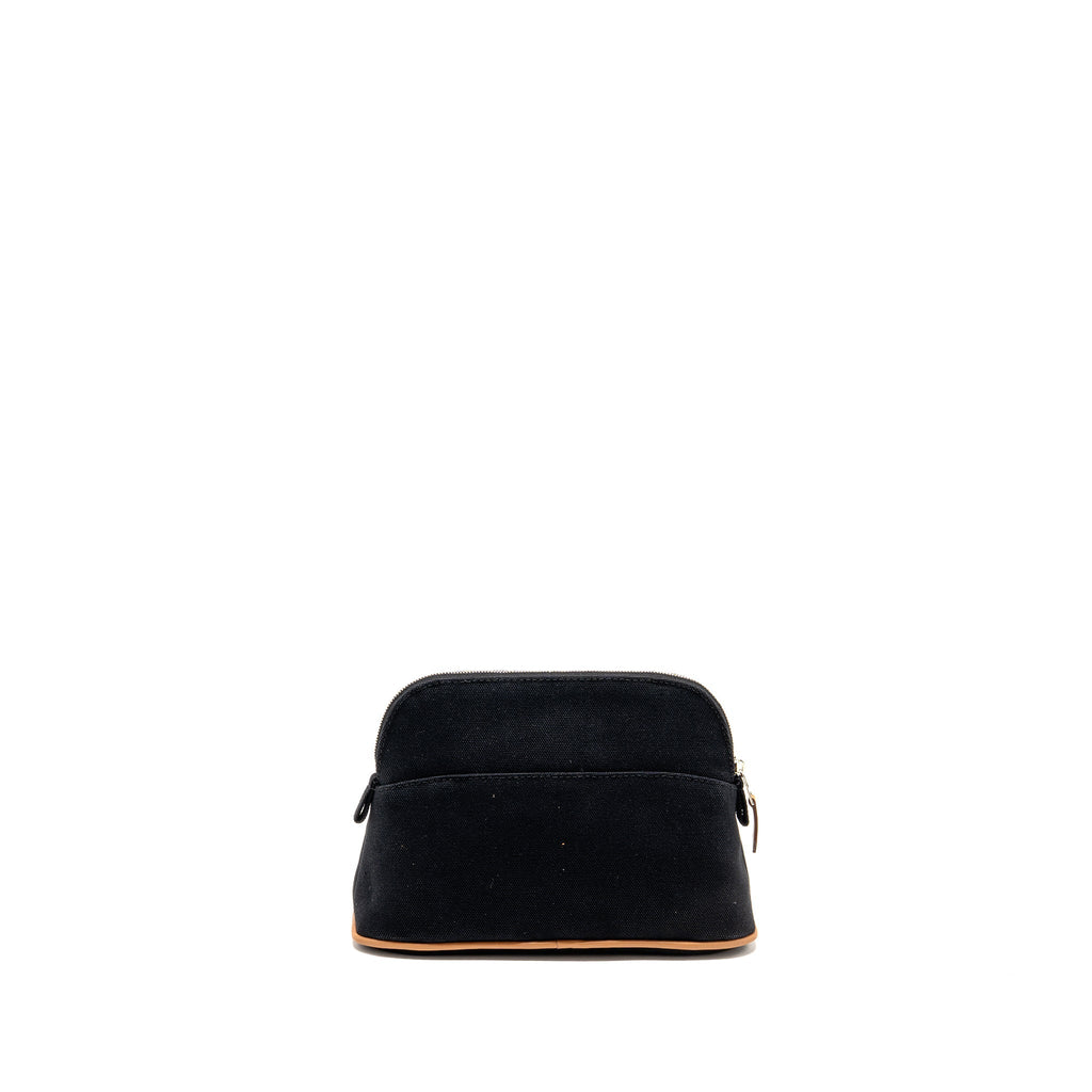 HERMES BOLIDE CASE, MINI MODEL COTTON BLACK/ORANGE SHW