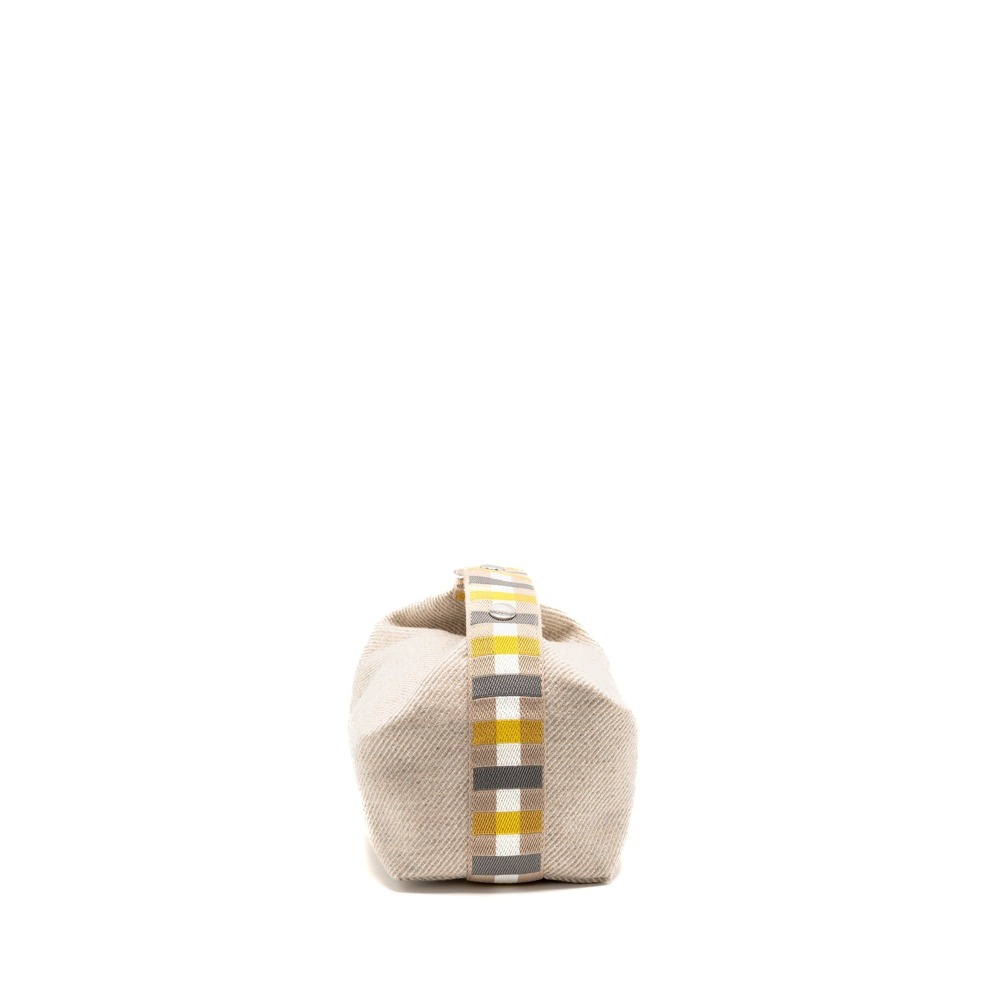 HERMES BRIDE-A-BRAC AU CARRE CASE, SMALL MODEL WOOL LIGHT BEIGE/ MULTICOLOUR SHW