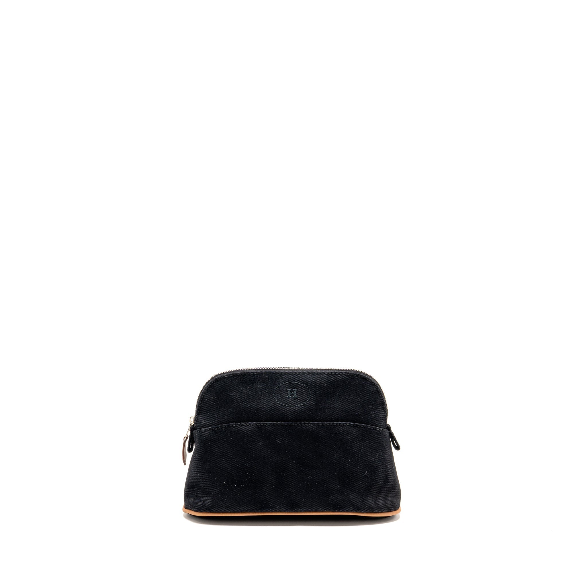 HERMES BOLIDE CASE, MINI MODEL COTTON BLACK/ORANGE SHW