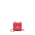 CHANEL MINI TRENDY CC CLUTCH WITH CHAIN LAMBSKIN PINK LGHW