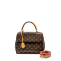 LOUIS VUITTON CLUNY BB MONOGRAM CANVAS WITH PINK STRAP GHW