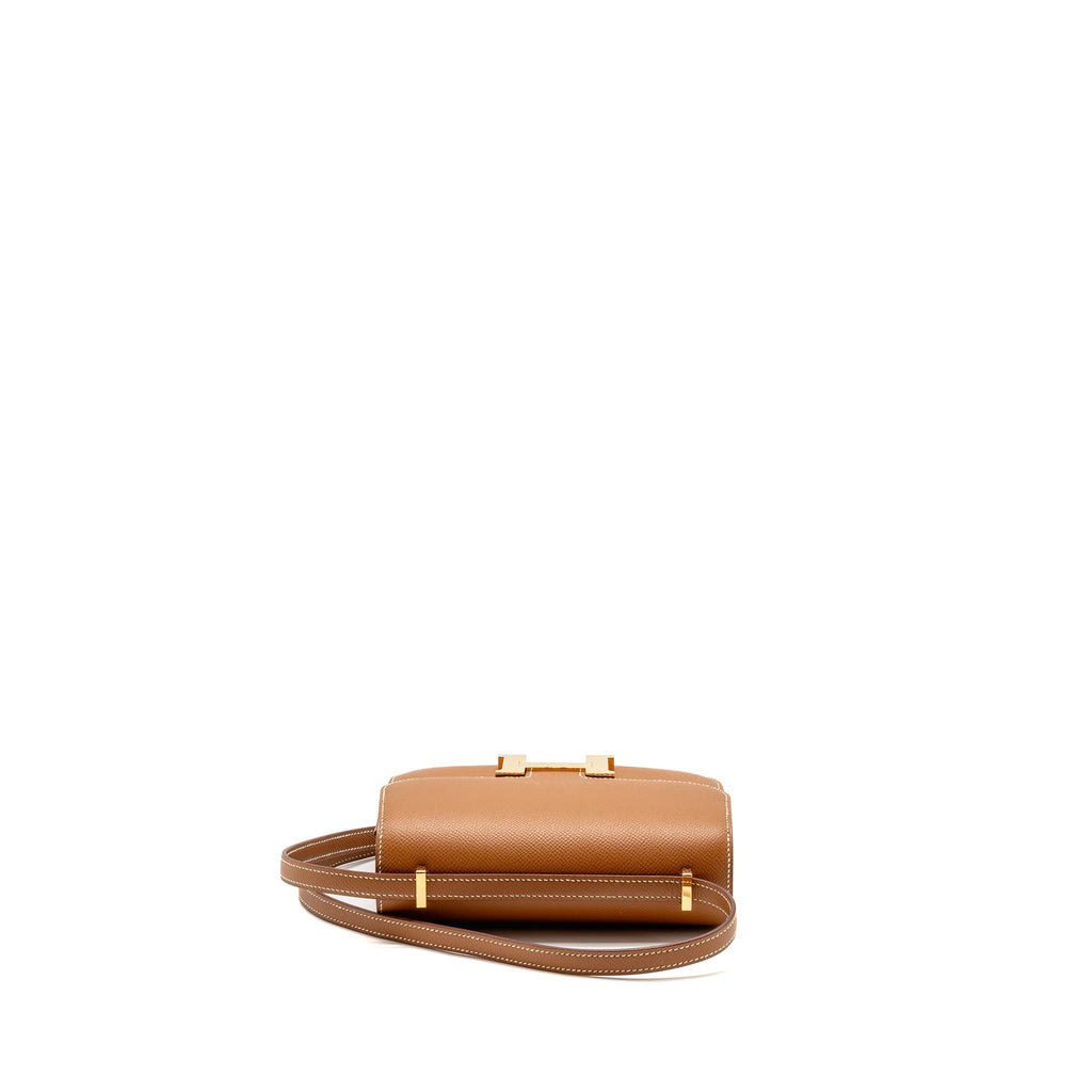 HERMES MINI CONSTANCE EPSOM GOLD GHW
