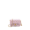 CHANEL 21K MY PERFECT MINI FLAP BAG CAVIAR IRIDESCENT PINK GHW (MICROCHIP)