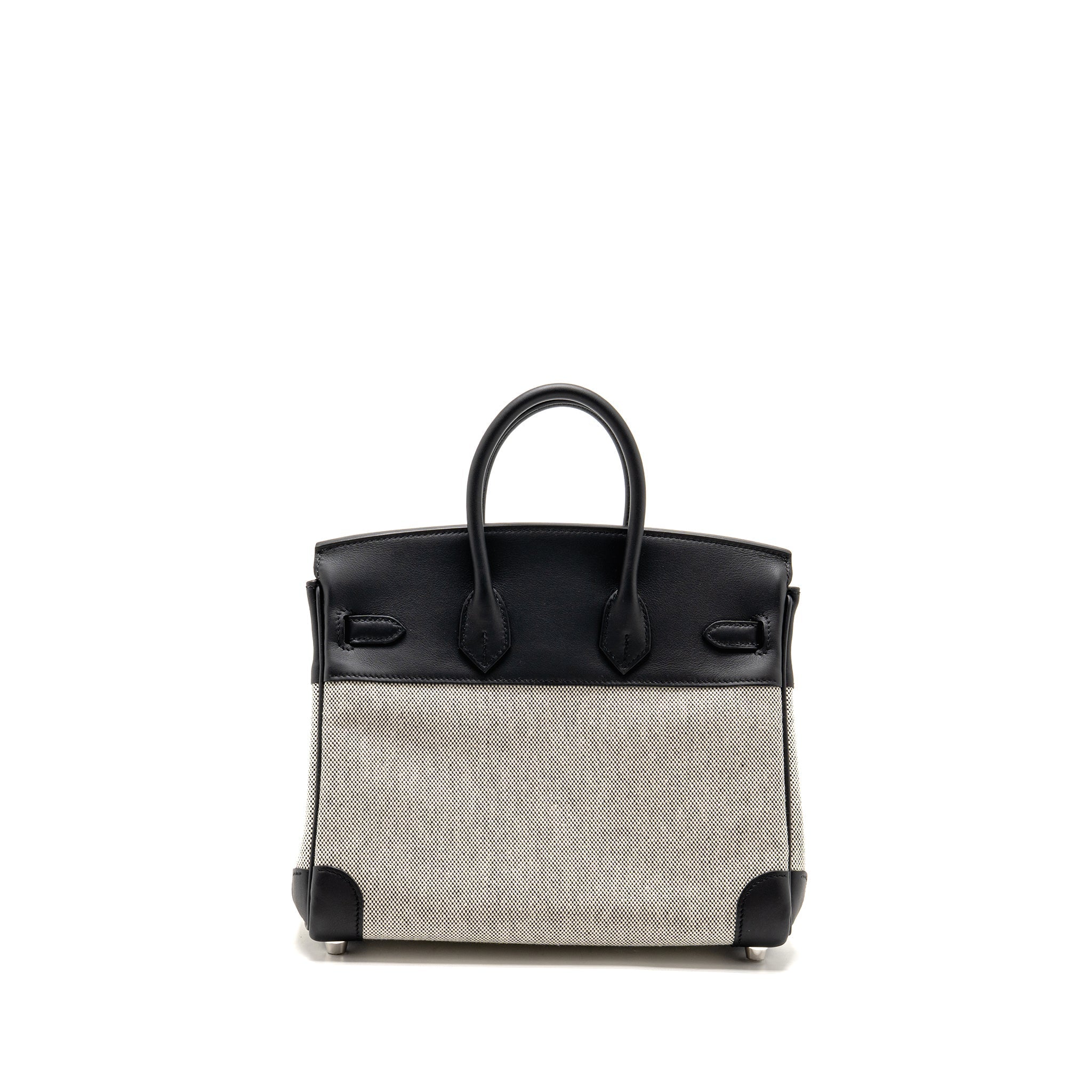 HERMES BIRKIN 25 TOILE SWIFT / CANVAS BLACK SHW