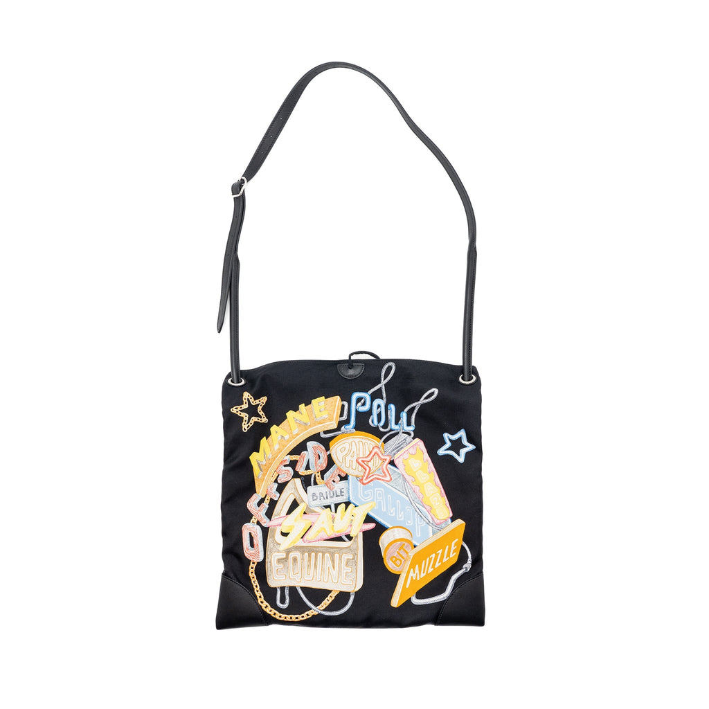 HERMES SILKCITY SHOULDER BAG MULTICOLOUR BLACK SHW