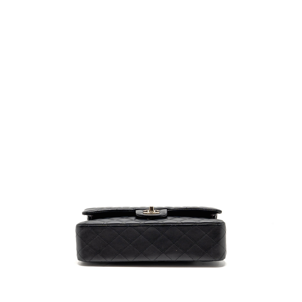 CHANEL MEDIUM CLASSIC DOUBLE FLAP BAG LAMBSKIN BLACK SHW