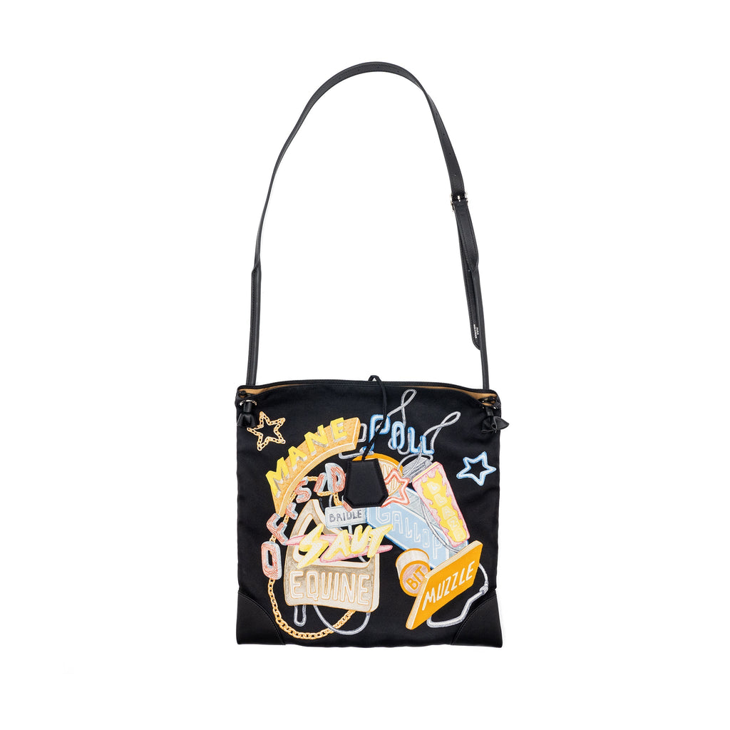 HERMES SILKCITY SHOULDER BAG MULTICOLOUR BLACK SHW