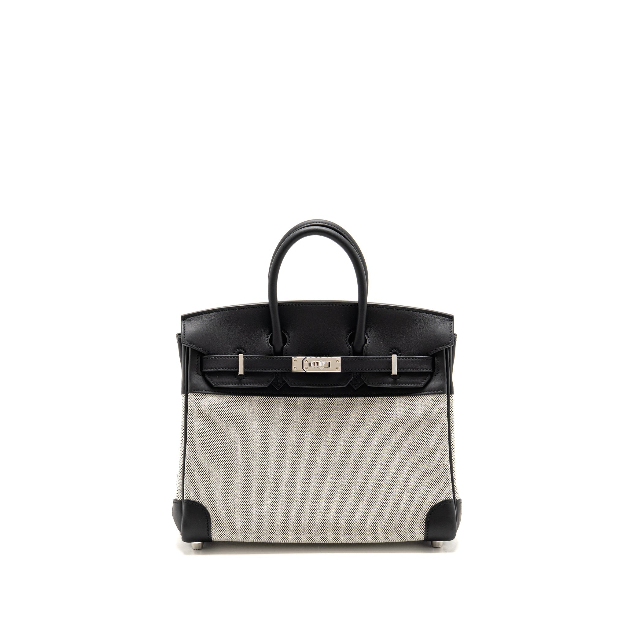 HERMES BIRKIN 25 TOILE SWIFT / CANVAS BLACK SHW