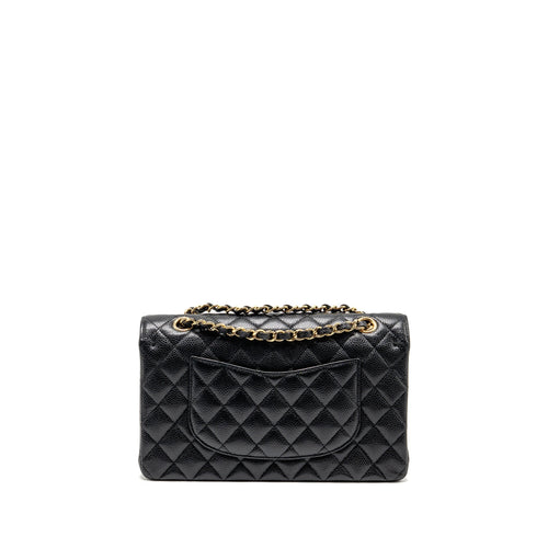 CHANEL MEDIUM CLASSIC DOUBLE FLAP BAG CAVIAR BLACK GHW