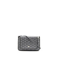 GOYARD PORTEFEUILLE POCHETTE PLUMET GOYARDINE CANVAS / CALFSKIN GREY SHW