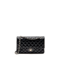CHANEL MEDIUM CLASSIC DOUBLE FLAP BAG LAMBSKIN BLACK SHW