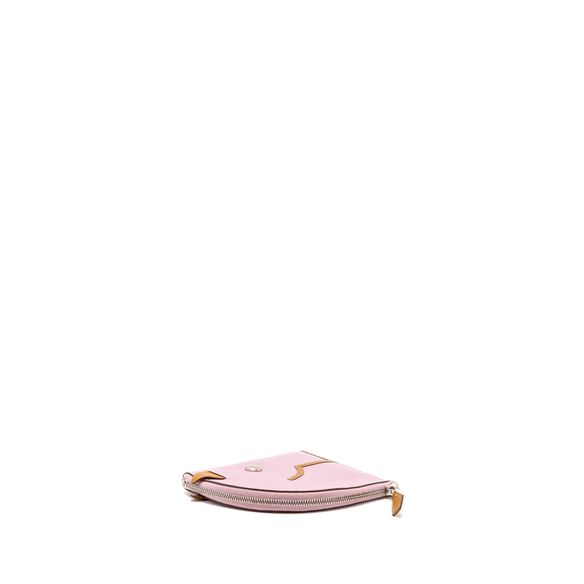 HERMES PADDOCK CHANGE PURSE CHEVRE MYSORE MAUVE SYLVESTRE/CARAMEL SHW