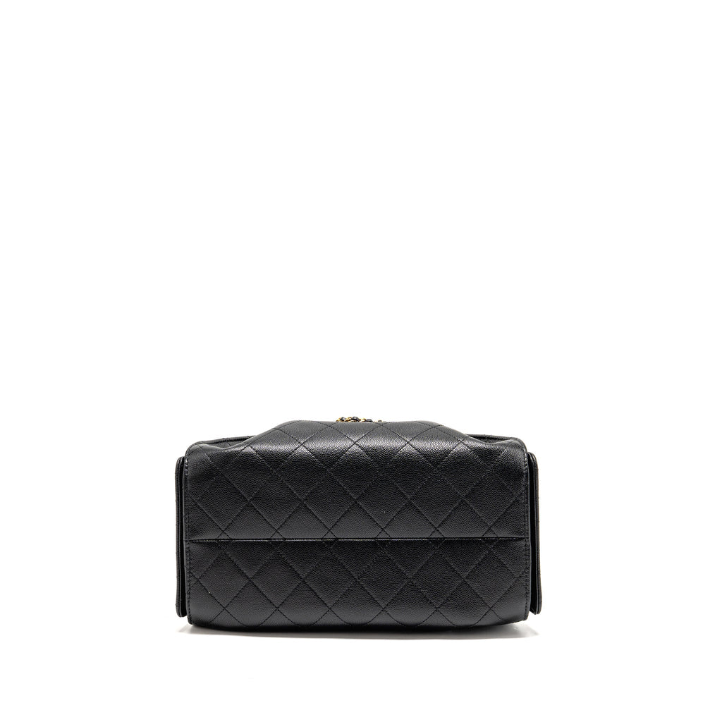 CHANEL 25 SMALL HANDBAG GRAINED CALFSKIN BLACK GHW (MICROCHIP)