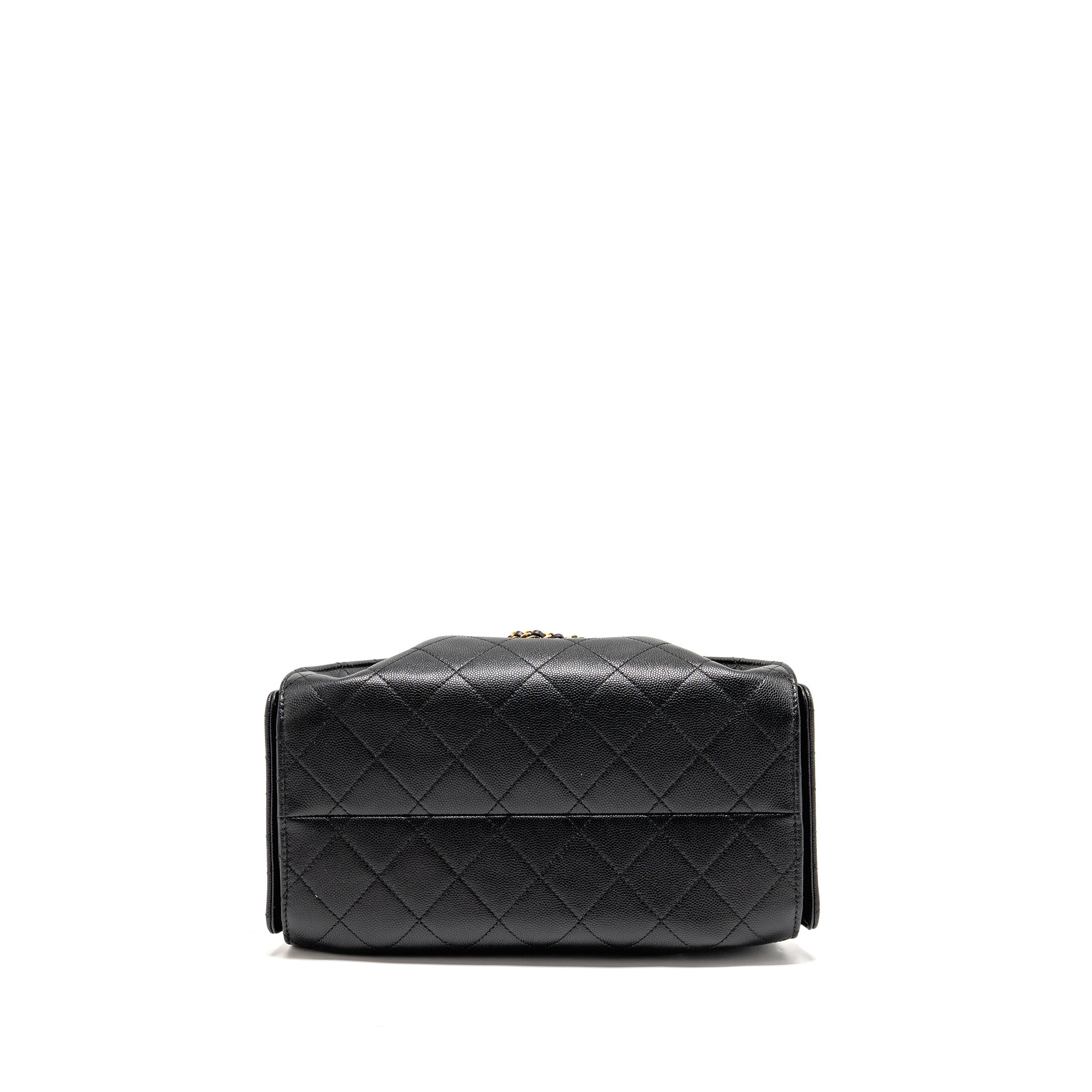 CHANEL 25 SMALL HANDBAG GRAINED CALFSKIN BLACK GHW (MICROCHIP)