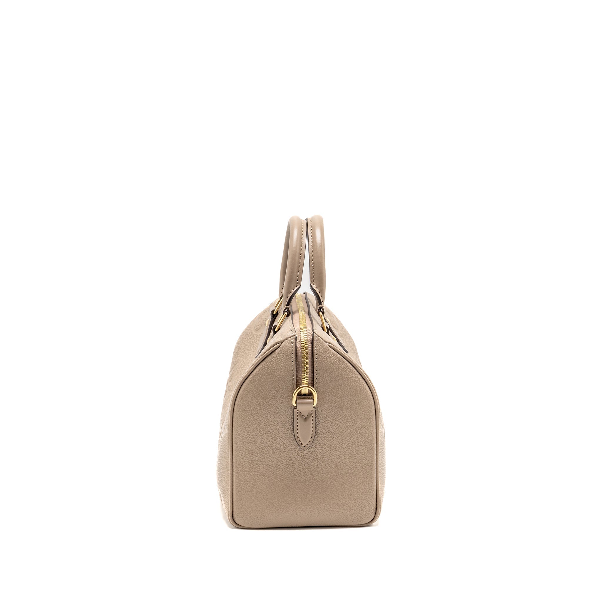 LOUIS VUITTON SPEEDY BANDOULIÈRE 25 EMPREINTE LEATHER TOURTERELLE GHW