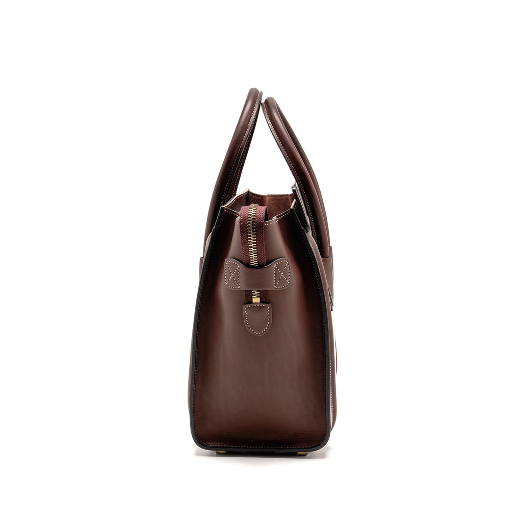 CELINE MICRO LUGGAGE BAG CALFSKIN BURGUNDY GHW