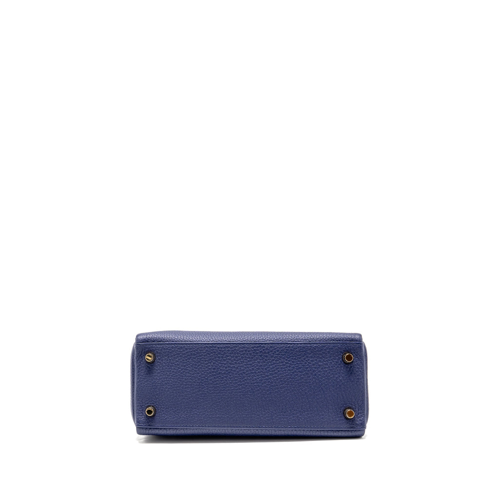 HERMES KELLY 25 TOGO BLUE GHW