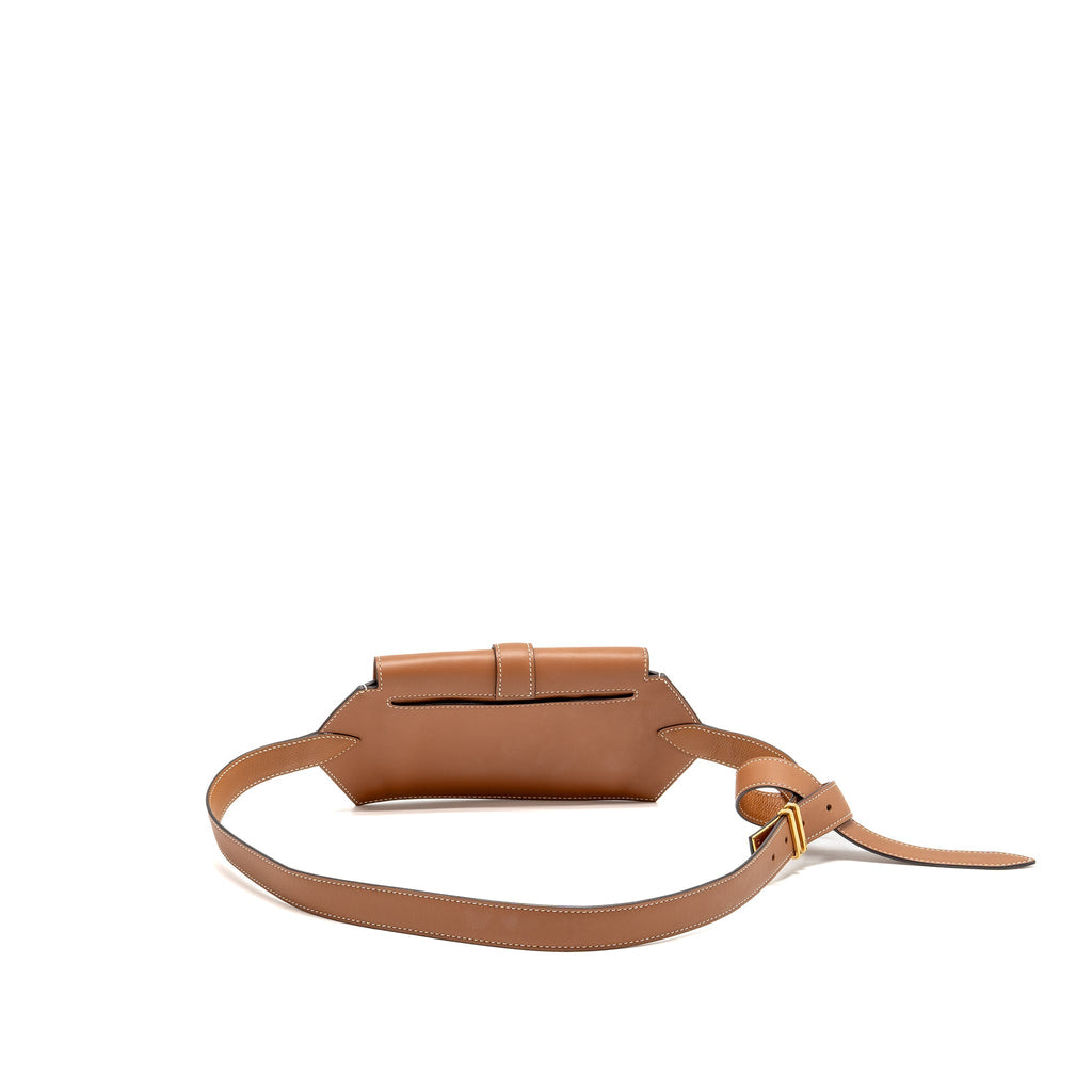 HERMES SIZE L ELAN POCKET 24 BELT BAG SWIFT GOLD GHW
