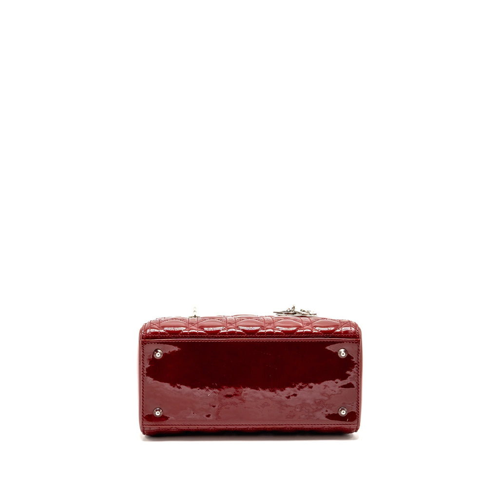 DIOR MEDIUM LADY DIOR PATENT RED SHW