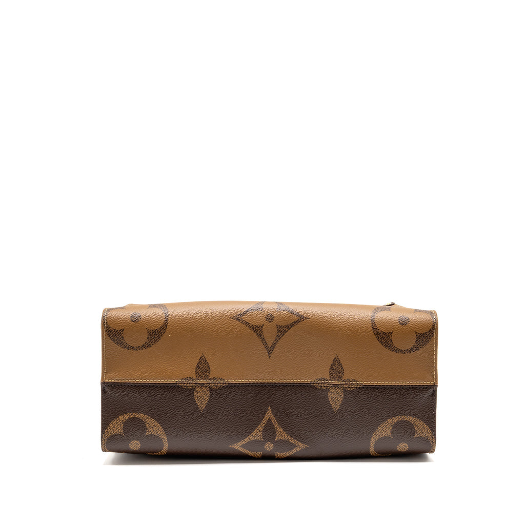 LOUIS VUITTON ONTHEGO MM MONOGRAM REVERSE CANVAS GHW
